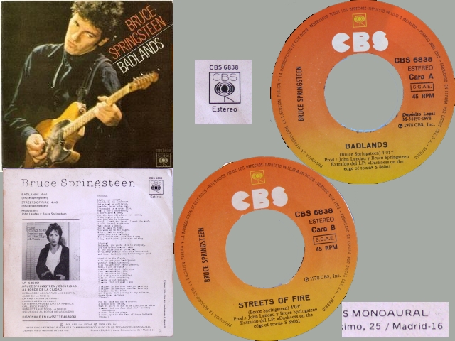 Bruce Springsteen - BADLANDS / STREETS OF FIRE